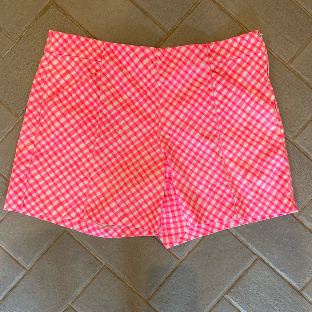 Pink Checkered Women's Shorts
